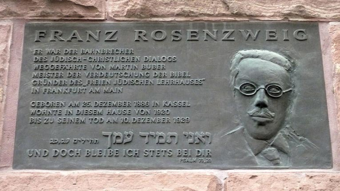 memory plaque on the house of Franz Rosenzweig 